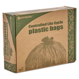Controlled Life-cycle Plastic Trash Bags, 39 Gal, 1.1 Mil, 33" X 44", Brown, 40-box