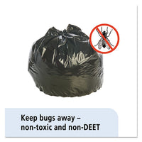 Insect-repellent Trash Bags, 30 Gal, 2 Mil, 33" X 40", Black, 90-box