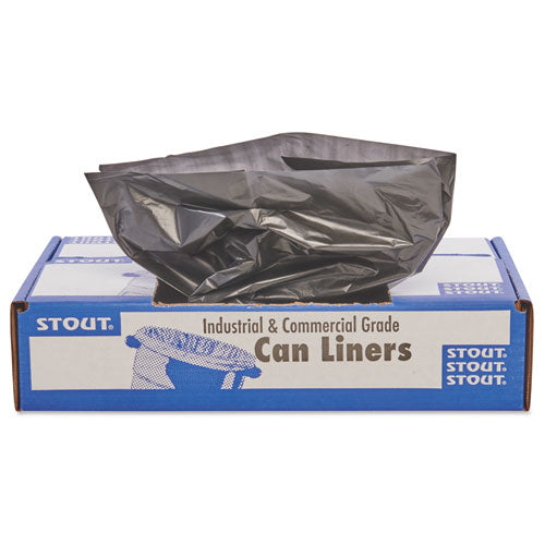 Total Recycled Content Plastic Trash Bags, 10 Gal, 1 Mil, 24" X 24", Brown-black, 250-carton