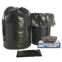 Total Recycled Content Plastic Trash Bags, 56 Gal, 1.5 Mil, 43" X 49", Brown-black, 100-carton