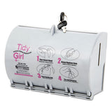Plastic Feminine Hygiene Disposal Bag Dispenser, Gray
