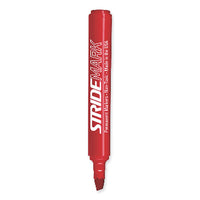 Stridemark Permanent Marker, Fine Bullet Tip, Red, 12-pack