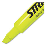 Stridebrite Tank Highlighter, Fluorescent Yellow Ink, Chisel Tip, Yellow Barrel, 12-box