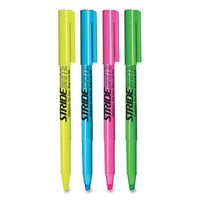 Stridebrite Stick Highlighters, Assorted Ink Colors, Chisel Tip, Assorted Barrel Colors, 24-pack