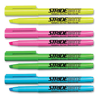 Stridebrite Stick Highlighters, Assorted Ink Colors, Chisel Tip, Assorted Barrel Colors, 24-pack