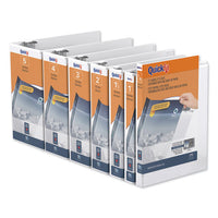 Quickfit D-ring View Binder, 3 Rings, 4" Capacity, 11 X 8.5, White
