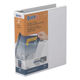 Quickfit Round-ring View Binder, 3 Rings, 2" Capacity, 11 X 8.5, White