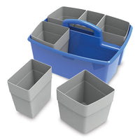 Large Caddy With Sorting Cups, Blue, 2/carton