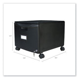 Single-drawer Mobile Filing Cabinet, 14.75w X 18.25d X 12.75h, Black