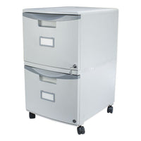 Two-drawer Mobile Filing Cabinet, 14.75w X 18.25d X 26h, Gray