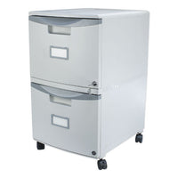 Two-drawer Mobile Filing Cabinet, 14.75w X 18.25d X 26h, Gray