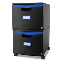 Two-drawer Mobile Filing Cabinet, 14.75w X 18.25d X 26h, Black
