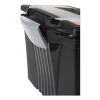 Portable Letter-legal Filebox With Organizer Lid, Letter-legal Files, 14.5" X 10.5" X 12", Black