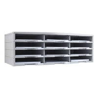 Storex Literature Organizer, 12 Section, 10 5-8 X 13 3-10 X 31 2-5, Gray