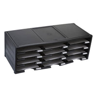 Storex Literature Organizer, 12 Section, 10 5-8 X 13 3-10 X 31 2-5, Black