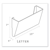Wall File, Letter, 13 X 7, Single Pocket, Clear