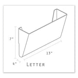 Wall File, Letter, 13 X 7, Single Pocket, Clear