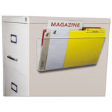 Unbreakable Magnetic Wall File, Letter-legal, 16 X 7, Single Pocket, Clear