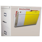 Unbreakable Magnetic Wall File, Letter-legal, 16 X 7, Single Pocket, Smoke