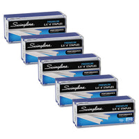 S.f. 4 Premium Staples, 0.25" Leg, 0.5" Crown, Silver, 5,000-box, 5 Boxes-pack