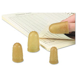 Rubber Finger Tips, 14 (x-large), Amber, Dozen