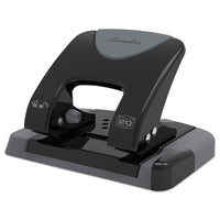 20-sheet Smarttouch Two-hole Punch, 9-32" Holes, Black-gray