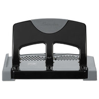 45-sheet Smarttouch Three-hole Punch, 9-32" Holes, Black-gray