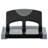 45-sheet Smarttouch Three-hole Punch, 9-32" Holes, Black-gray