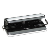 32-sheet Easy Touch Two-to-three-hole Punch, 9-32" Holes, Black-gray