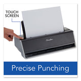 28-sheet Commercial Electric Three-hole Punch, 9-32" Holes, Silver - Platinum