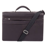 Milestone Briefcase, Holds Laptops, 15.6", 5" X 5" X 12", Brown
