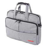 Sterling Slim Briefcase, Holds Laptops 14.1", 1.75" X 1.75" X 10.25", Gray