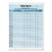 Patient Sign-in Label Forms, 8 1-2 X 11 5-8, 125 Sheets-pack, Blue