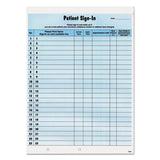 Patient Sign-in Label Forms, 8 1-2 X 11 5-8, 125 Sheets-pack, Blue