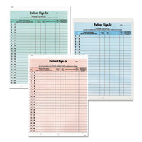 Patient Sign-in Label Forms, 8 1-2 X 11 5-8, 125 Sheets-pack, Green