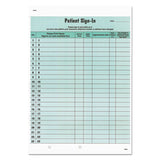 Patient Sign-in Label Forms, 8 1-2 X 11 5-8, 125 Sheets-pack, Green