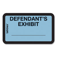 Legal Exhibit Labels, Defendant's Exhibit, 1.63 X 1, Blue, 9-sheet, 28 Sheets-pack, 252 Labels-pack