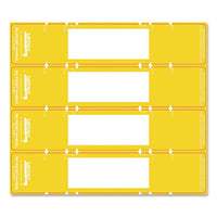 File Pocket Handles, 9.63 X 2, Yellow-white, 4-sheet, 12 Sheets-pack