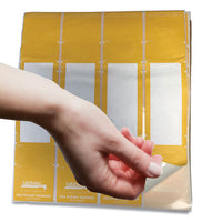 File Pocket Handles, 9.63 X 2, Yellow-white, 4-sheet, 12 Sheets-pack