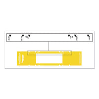 File Pocket Handles, 9.63 X 2, Yellow-white, 4-sheet, 12 Sheets-pack