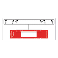 File Pocket Handles, 9.63 X 2, Red-white, 4-sheet, 12 Sheets-pack