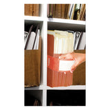 File Pocket Handles, 9.63 X 2, Red-white, 4-sheet, 12 Sheets-pack