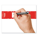 File Pocket Handles, 9.63 X 2, Red-white, 4-sheet, 12 Sheets-pack