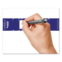 File Pocket Handles, 9.63 X 2, Dark Blue-white, 4-sheet, 12 Sheets-pack