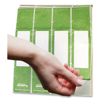 File Pocket Handles, 9.63 X 2, Green-white,  4-sheet, 12 Sheets-pack