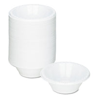 Plastic Dinnerware, Bowls, 5oz, White, 125-pack