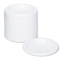 Plastic Dinnerware, Plates, 6" Dia, White, 125-pack