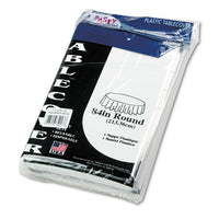 Table Set Round Table Cover, Plastic, 84" Dia, White, 6-pack