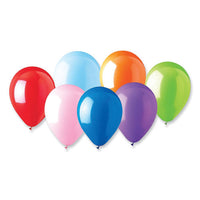 Balloons, 12", Helium Quality Latex, Assorted Colors, 100-pack, 20 Packs-carton