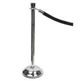 Crowd Control Posts, Chrome, 41" High, Silver, 2-box